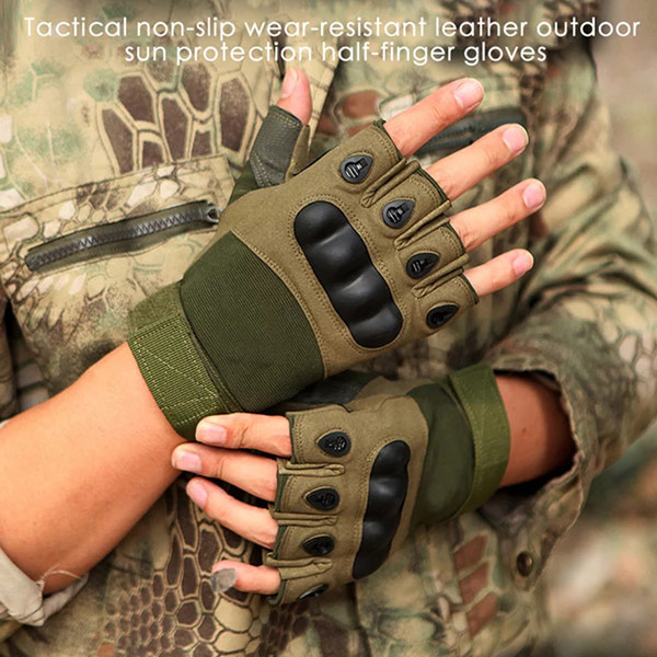 Перчатки тактические, мужские, военные без пальцев